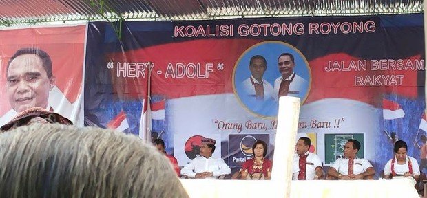 Hery-Adol bersama sejumalah partai pendukung