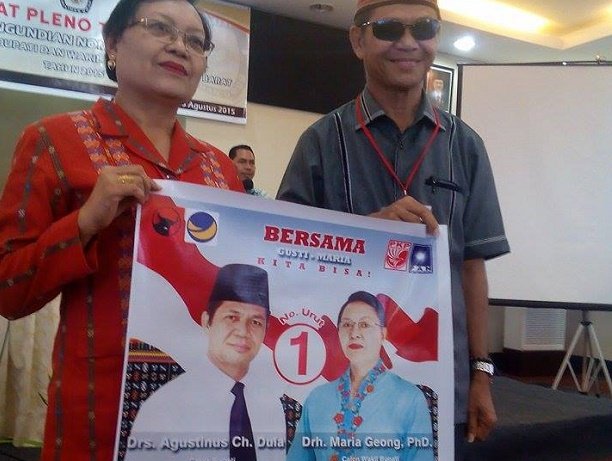 Pasangan Agustinus Ch Dula-Maria Geong dapat nomor urut satu