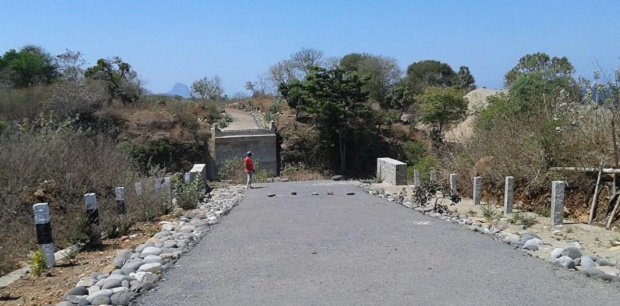 Kondisi jembatan Wae Mege di Lembor Selatan