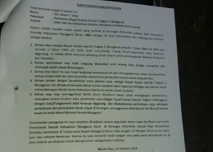 Surat Gaspar Ehok