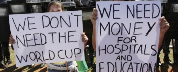 Demonstran Di Brasil Menolak Piala Dunia