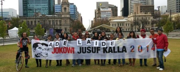 Acara deklarasi Sahabat Jokowi di Adelaide, Australia Selatan, Minggu (15/6/2014)