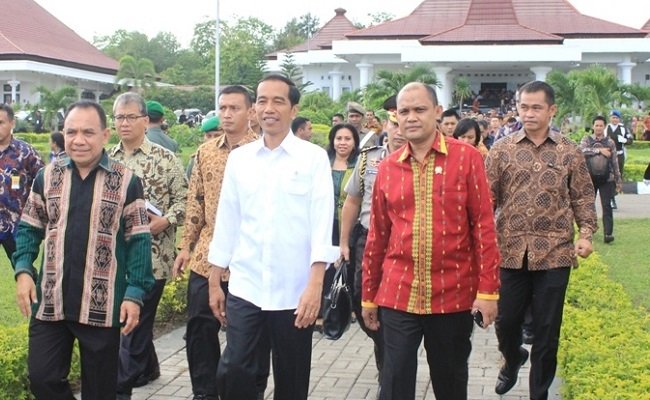 Presiden Joko Widodo saat hadir di Kupang beberapa waku lalu untuk meresmikan waduk Reaknamo